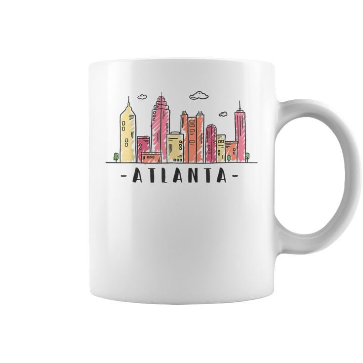 Atlanta Skyline Georgia Colorful City Souvenir Coffee Mug