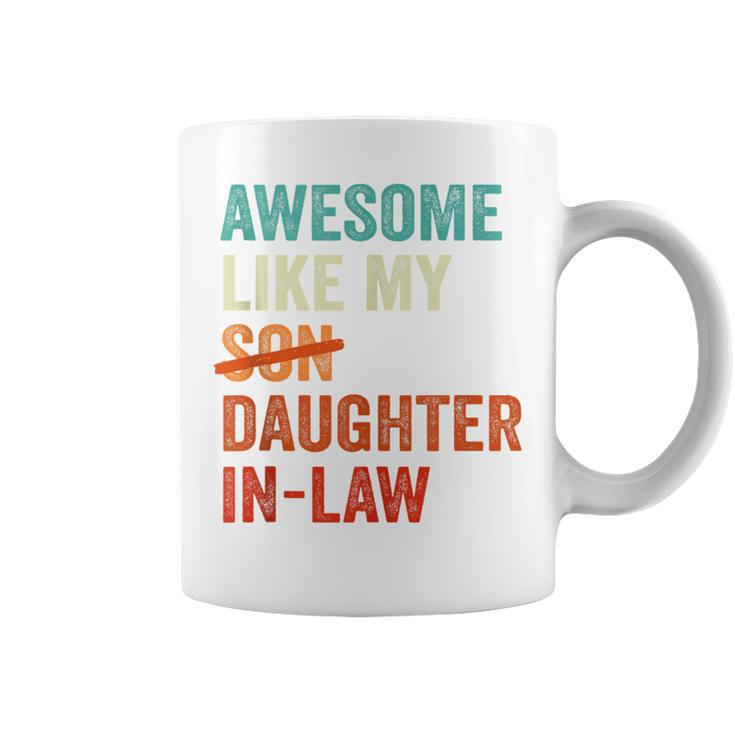 Awesome Like My Daughter-In-Law Retro Fathers Day Coffee Mug