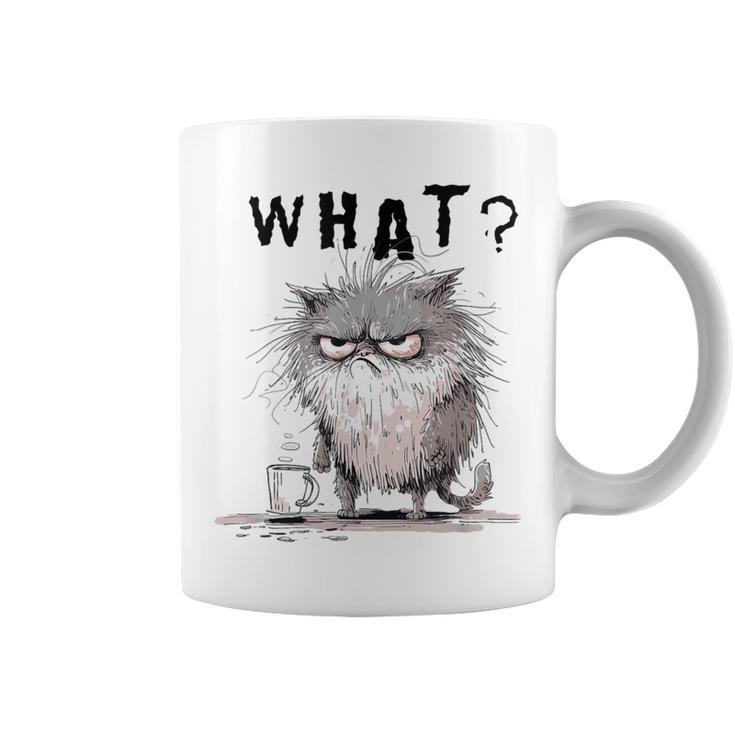 Bad Temper Feline With Coffee Grumpily Catty Grouchy Catt Coffee Mug