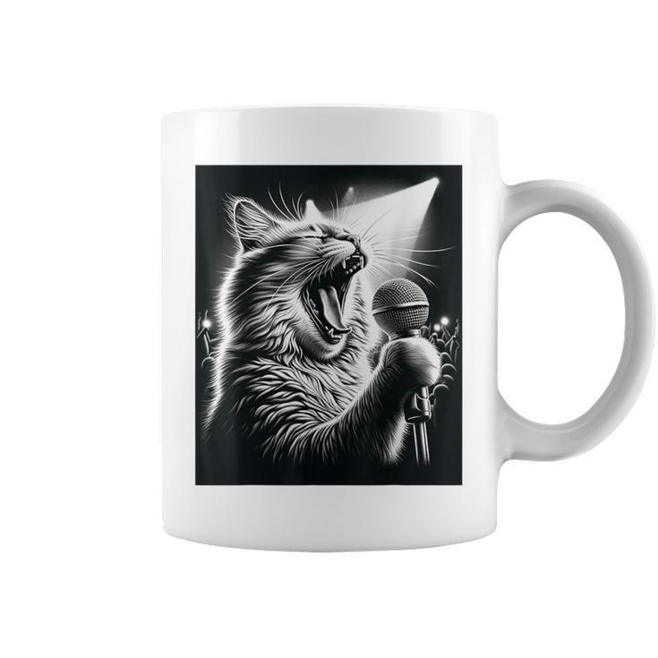 Band Musician Vocalist Singer Cat Singing Coffee Mug