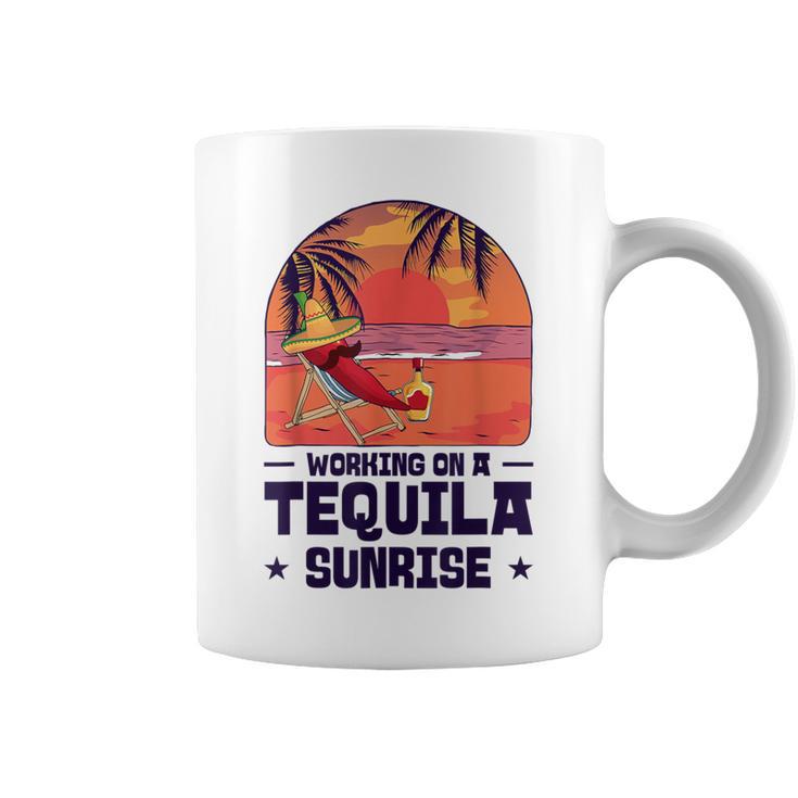 Bartender Mixing Tequila Sunrise Mexican Mexico Coffee Mug