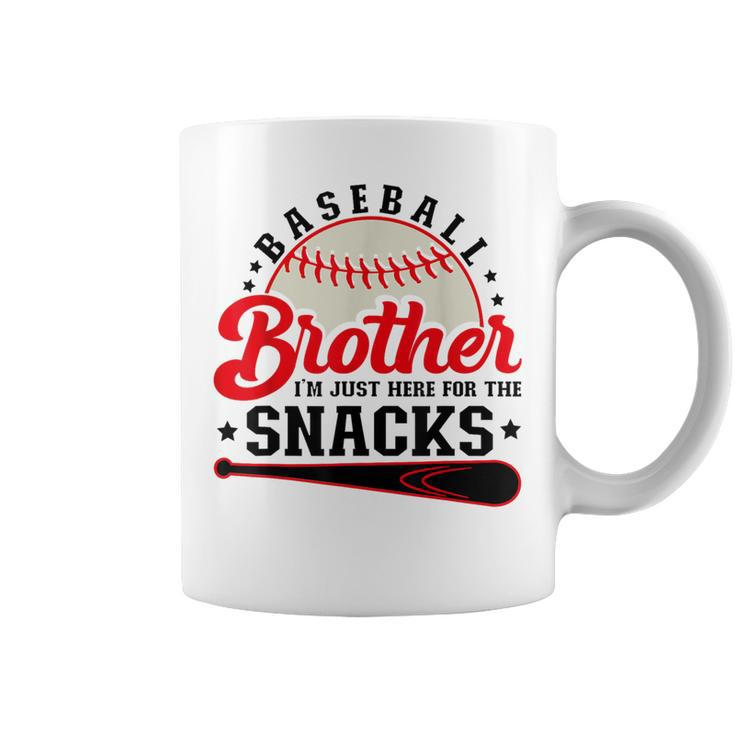 Baseball Brother I'm Just Here For The Snacks Coffee Mug