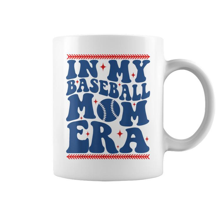 In My Baseball Mom Era Groovy Baseball Mom Team Mother's Day Coffee Mug