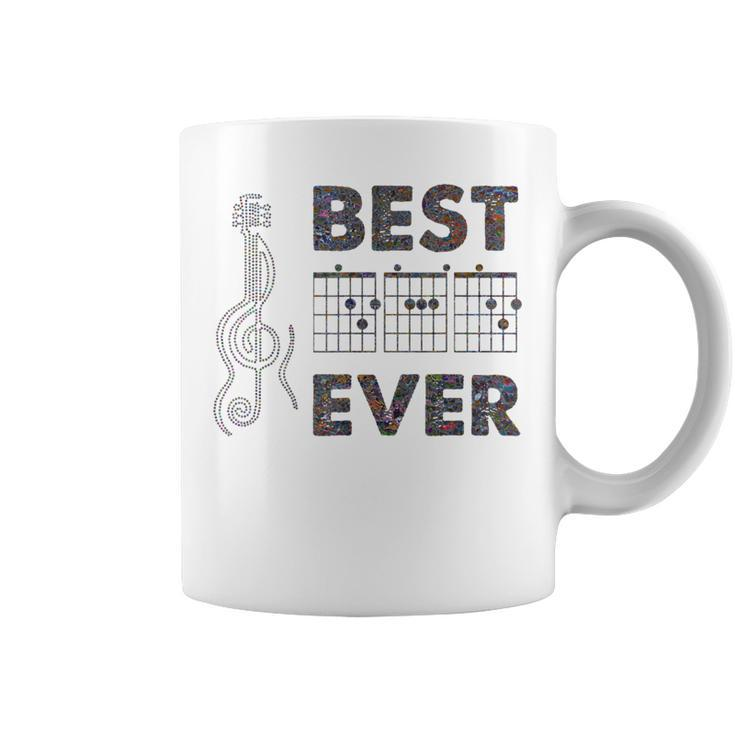 Best Dad Ever Electric Guitar Chords Fathers Day Coffee Mug