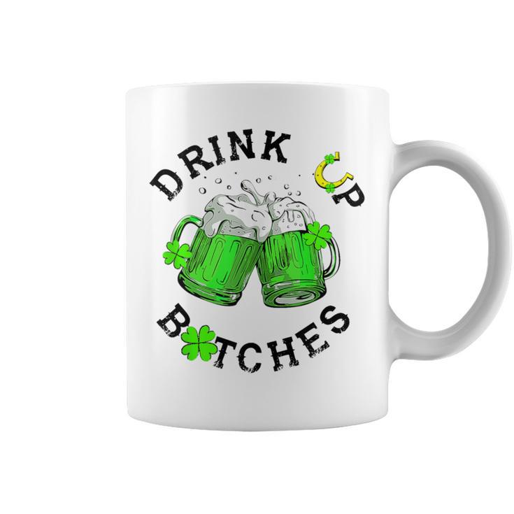 Bitches Drink Up St Patrick's Day Beer Lover Womens Coffee Mug