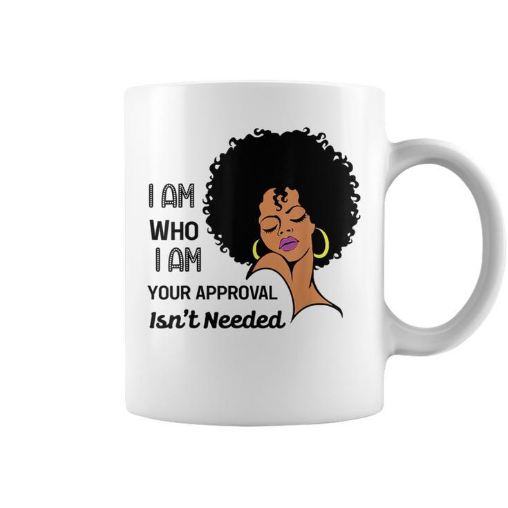 Black Queen Lady Curly Natural Afro African American Coffee Mug