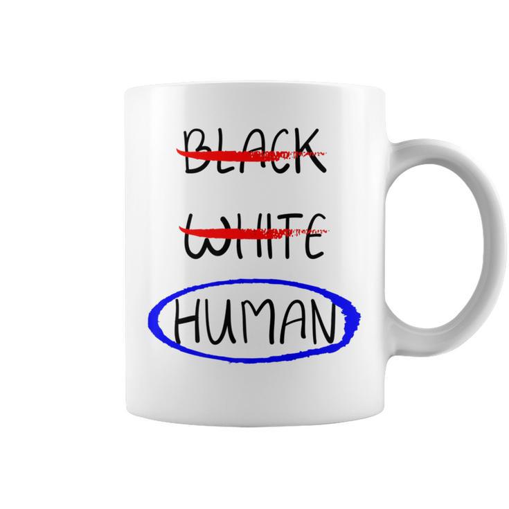 Black White Human Fight Hate Anti Racism Coffee Mug