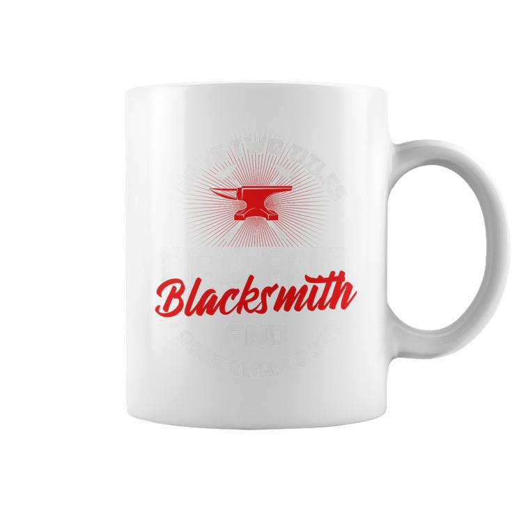 Blacksmith Dad Image On Back Of Clothing Coffee Mug