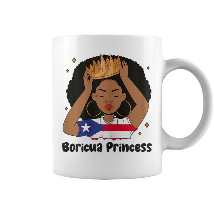 Boricua Princess Afro Hair Latina Heritage Puerto Rico Girl Coffee Mug