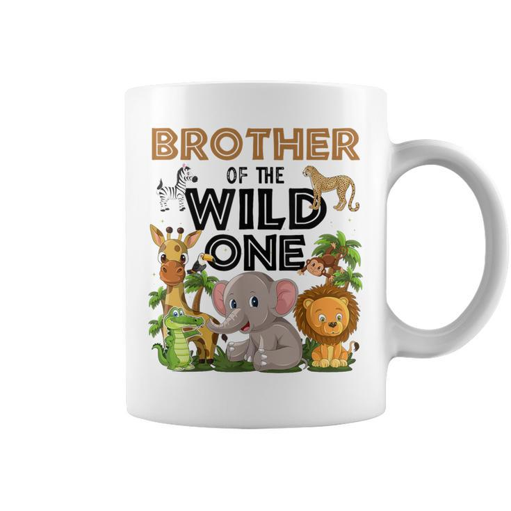 Brother Of The Wild One Birthday 1St Safari Jungle Family Coffee Mug