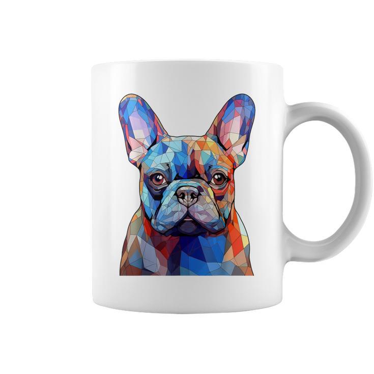 Cabeza De Bulldog Francés Cara Perro Amantes Arte Frenchie Dog Taza de café