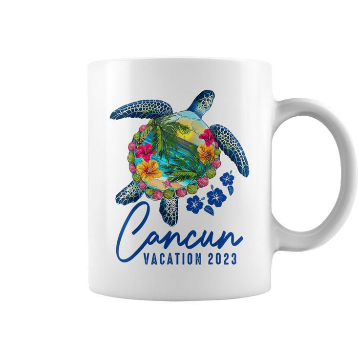 Cancun Sea Turtle Mexico Family Vacation 2023 Group Coffee Mug