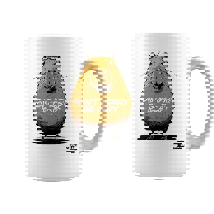 Capibara No Te Preocupes Sé Capibara Divertido Lindo Sé Feliz Capibara Taza de café