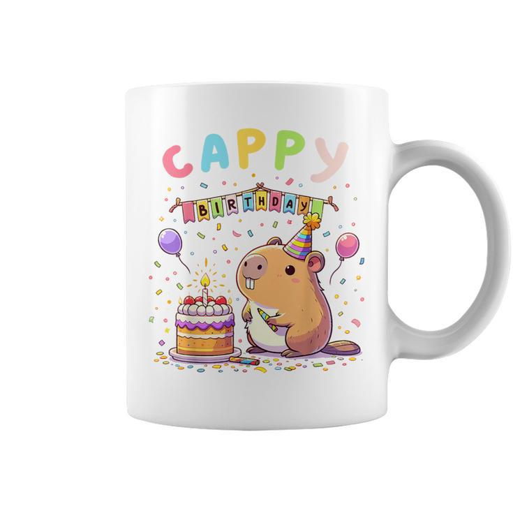 Cappy Birthday Capybara Lovers Girl Boy Happy Birthday Party Coffee Mug