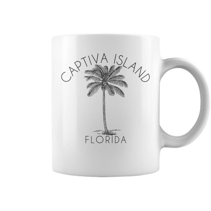 Captiva Island Beach Palm Tree Illustration Coffee Mug