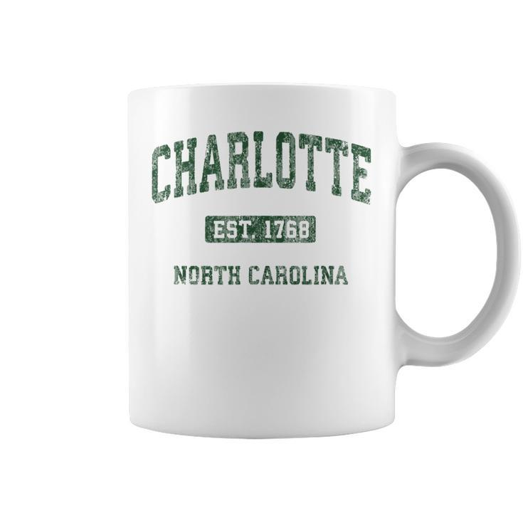 Charlotte North Carolina Nc Vintage Athletic Sports Coffee Mug