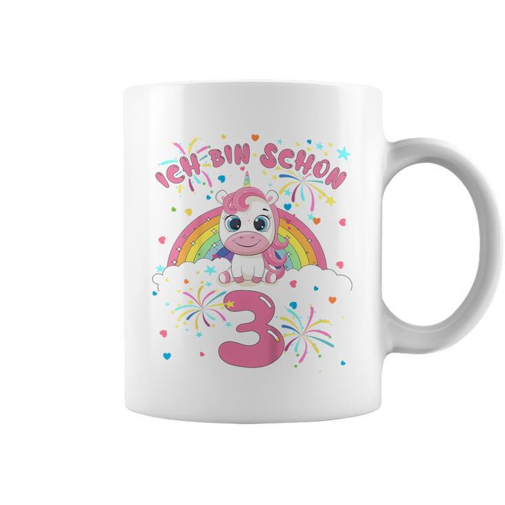 Children's Ich Bin Schon 3 Unicorn White Tassen