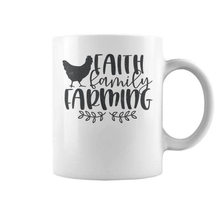 Christian Faith Family Farming Farm Chicken Coffee Mug