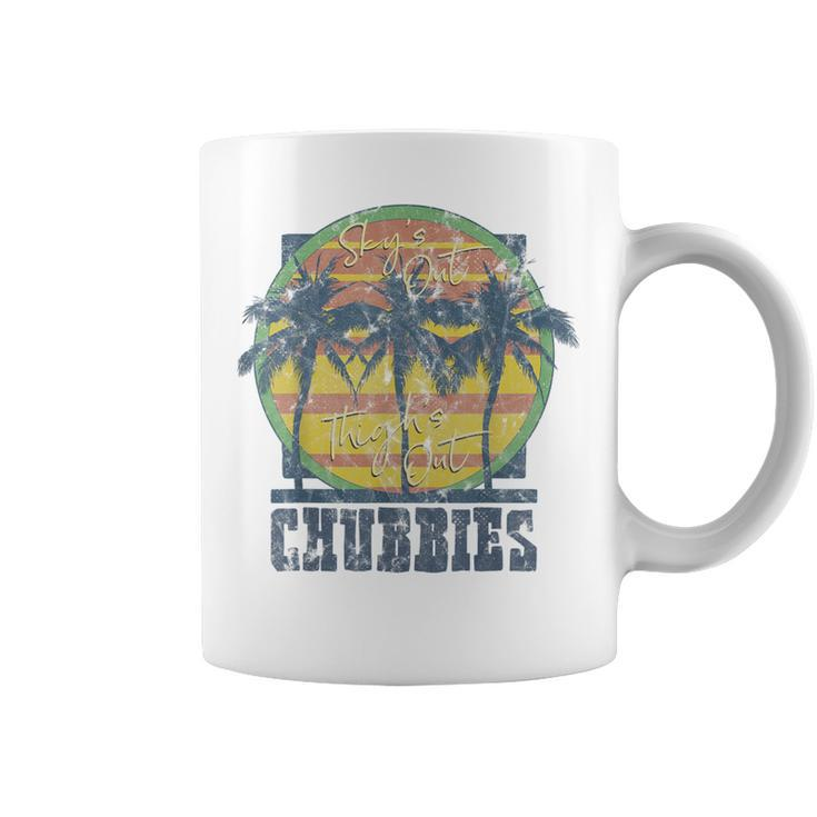 Chubbies Sky’S Out Thighs Out Vintage Retro Beach Coffee Mug