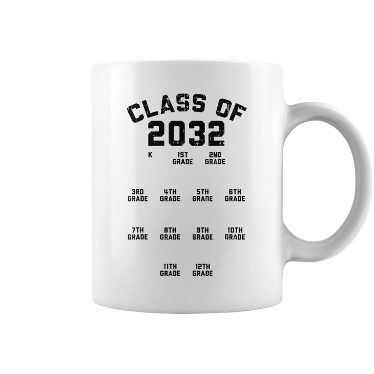 Class Of 2032 Grade Kindergarten Grow With Me Handprint Coffee Mug