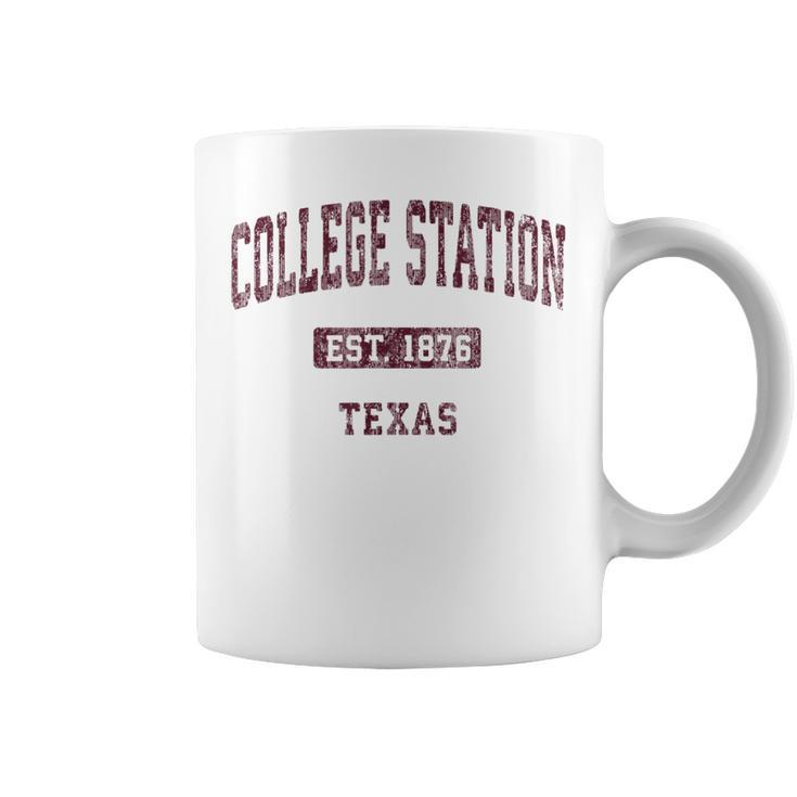 College Station Texas Tx Vintage Athletic Sports Coffee Mug