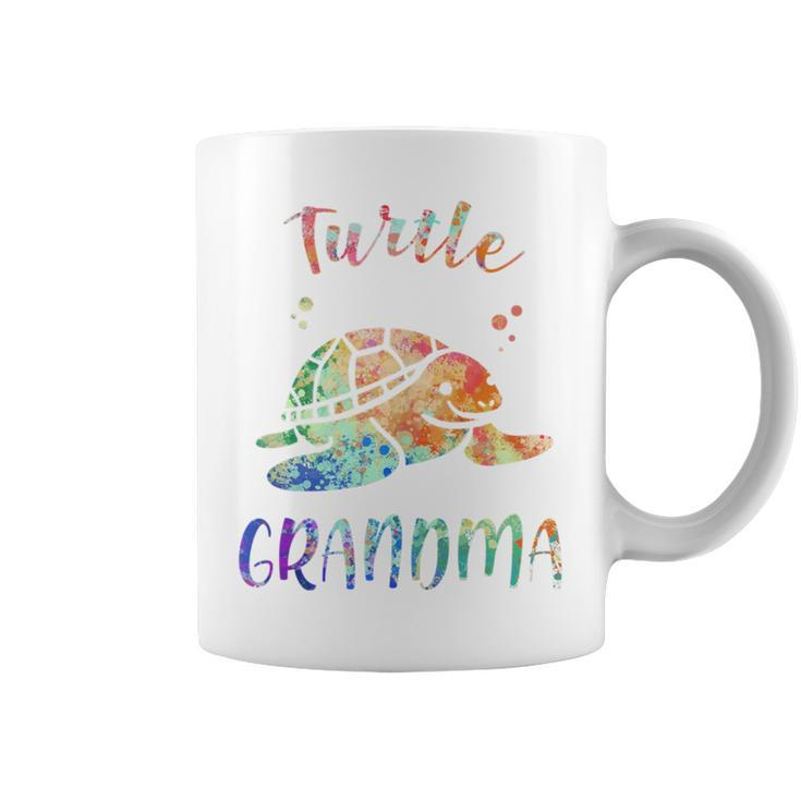Colorful Turtle Grandma Promoted To Grandma 2021 Nana Coffee Mug