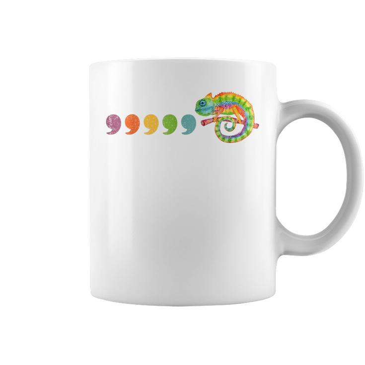 Comma Comma Chameleon English TeacherGrammar Coffee Mug