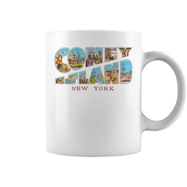 Coney Island New York City Ny Retro Vintage Souvenir T Coffee Mug