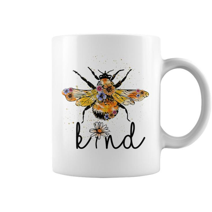 Cool Bee Kind Flower Bumble Bee Girls Coffee Mug