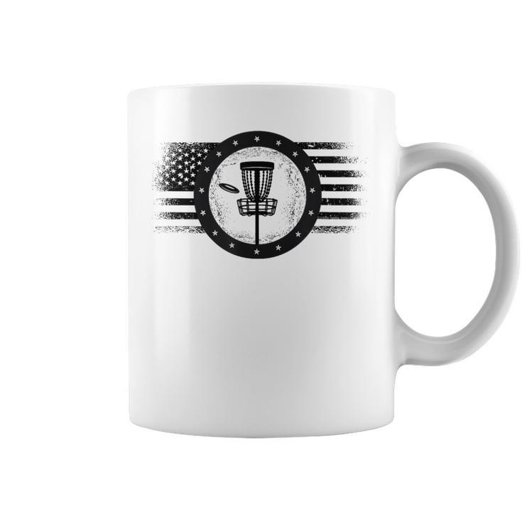Cool Disc Golf Sport Usa Grunge Flag Disc Golf Coffee Mug