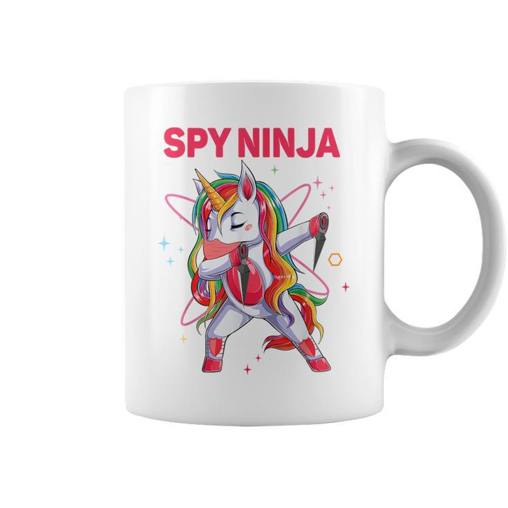Cool Gaming Spy Unicorn Ninja Gamer Boy Girl Kid Gaming Pink Coffee Mug