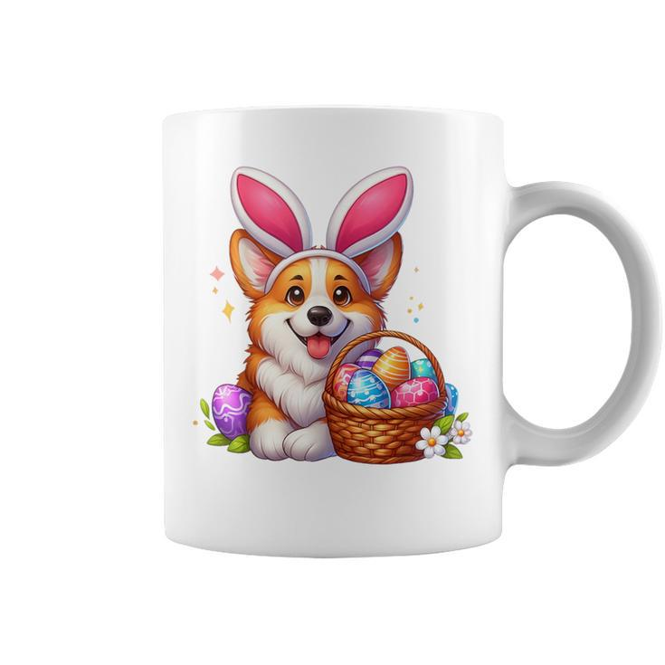 Corgi Bunny Ears Easter Day Cute Dog Puppy Lover Boys Girls Coffee Mug