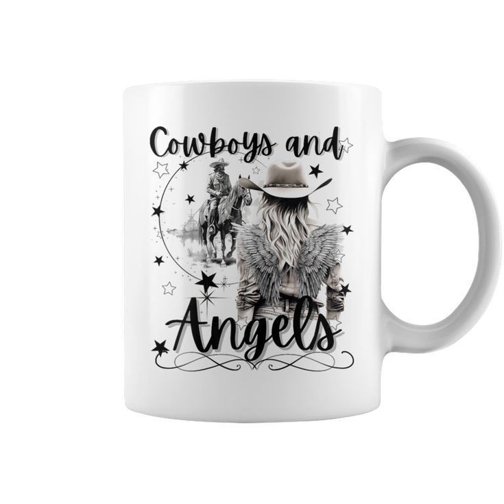 Cowboys And Angels Retro Cowgirl Coffee Mug