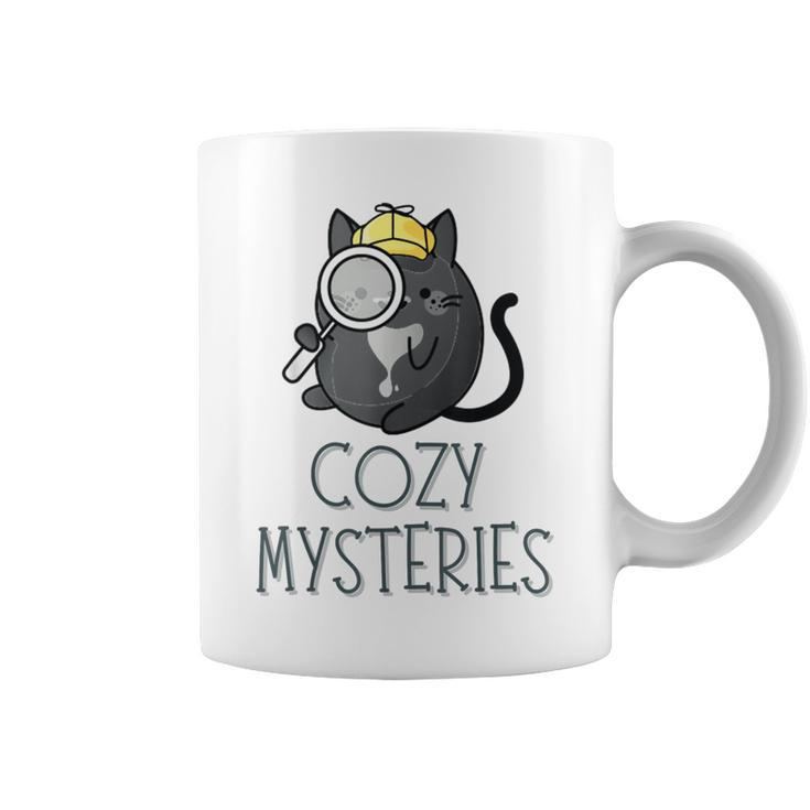 Cozy Mysteries Cute Cat Cozy Murder Mystery Cat Detective Coffee Mug