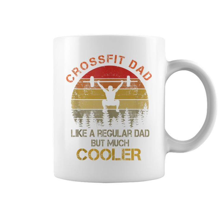 Crossfit Dad Regular Dad But Much Cool Vintage Sunset Coffee Mug
