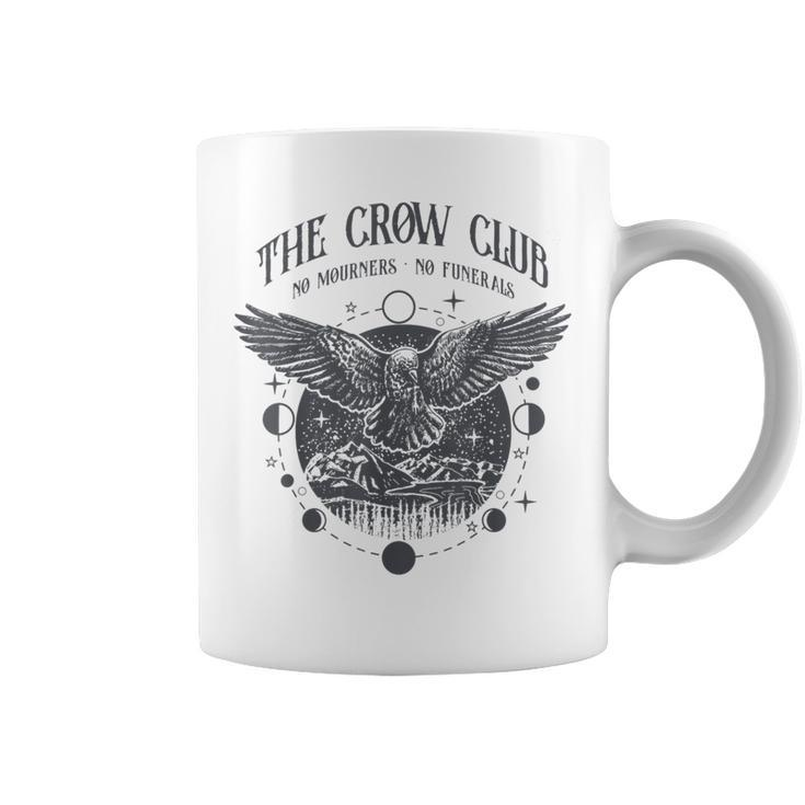 Crow Club No Mourner No Funeral Retro Celestial Bookworm Coffee Mug