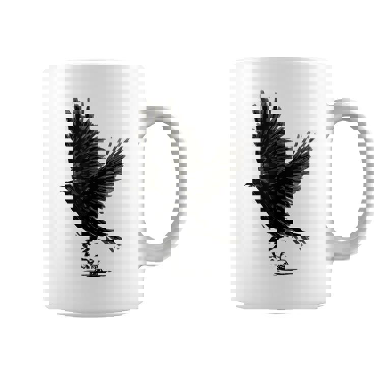 Cuervo Pájaro Cuervo Tatuaje Taza de café