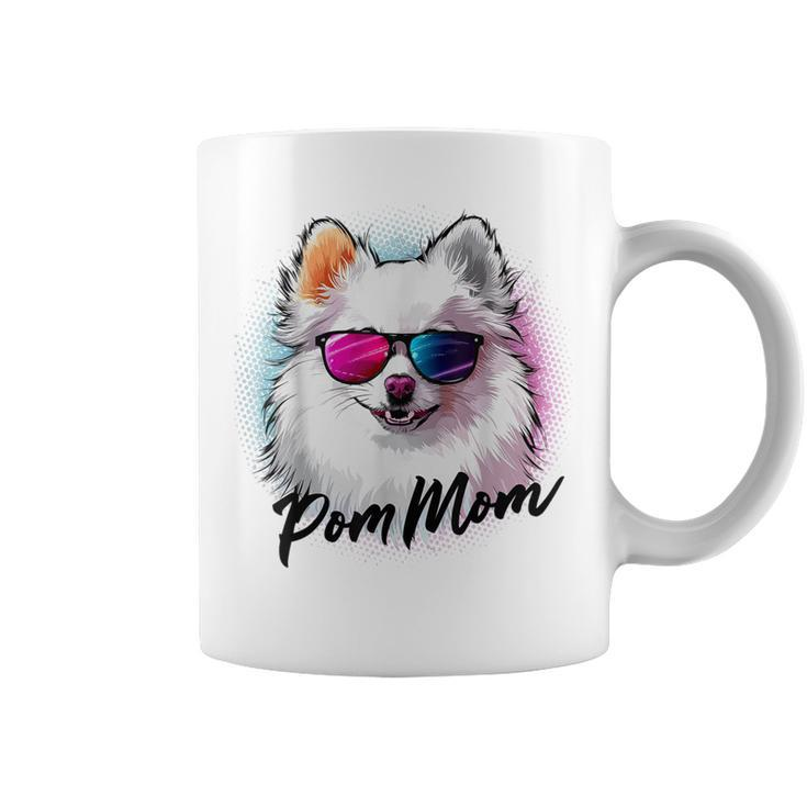 Cute & Pomeranian Pom Dog Mom Breed Portrait For Women Coffee Mug