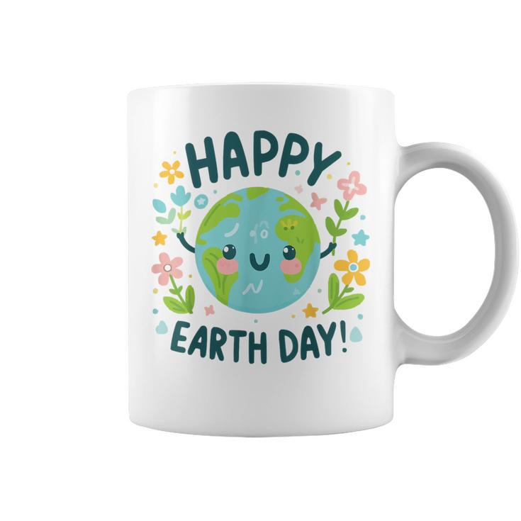 Cute Planet Earth Day Birthday Happy Earth Day 2024 Coffee Mug