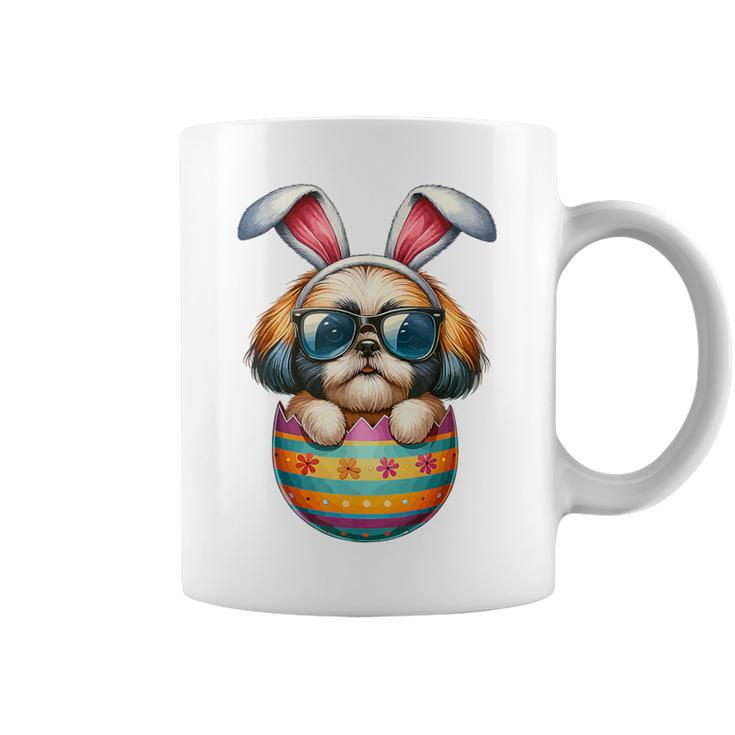 Cute Shih Tzu Egg Easter Day Dog Dad Dog Mom Coffee Mug