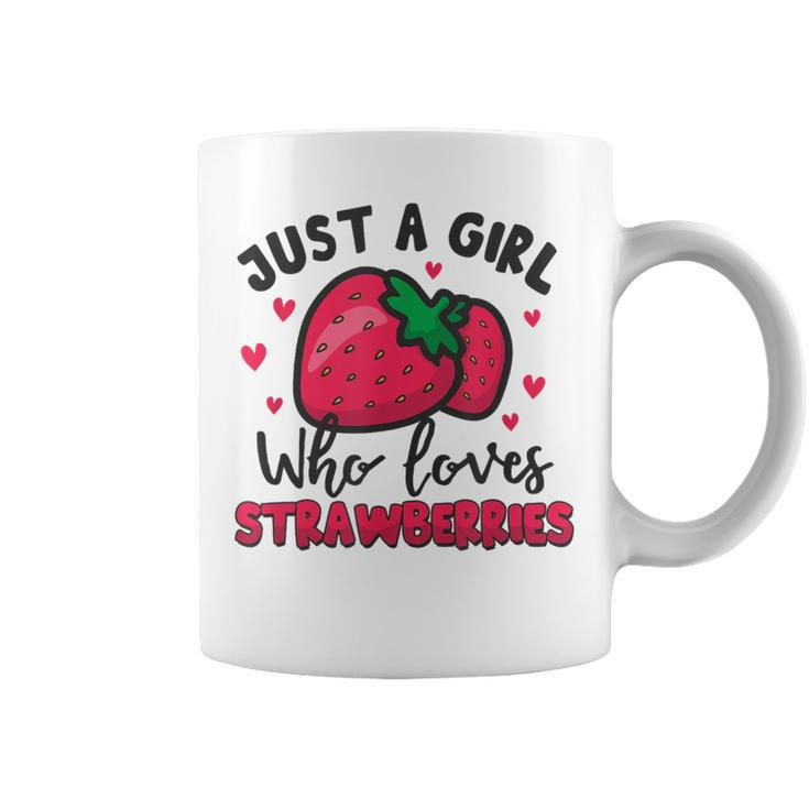 Cute Strawberry For Just A Girl Who Loves Strawberries Lover Coffee Mug