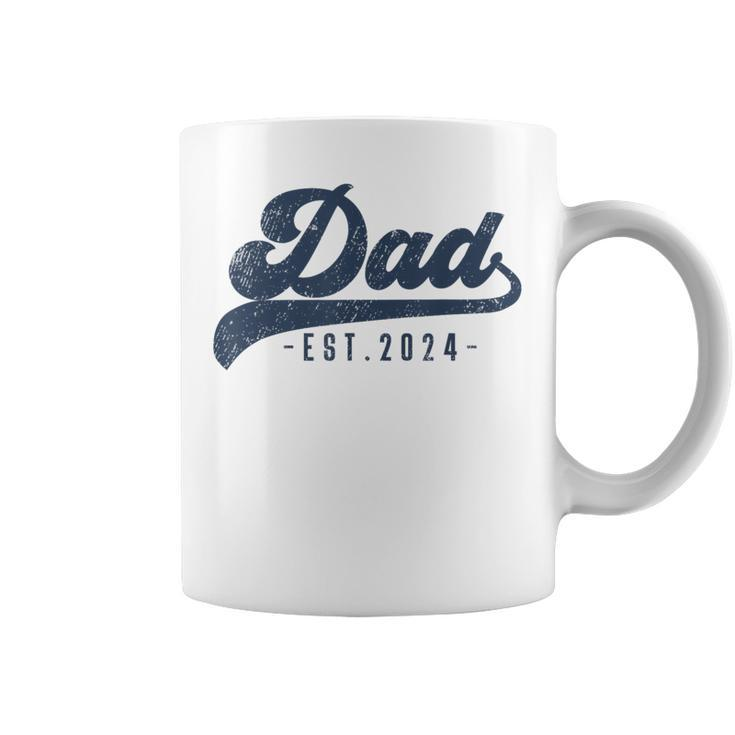 Dad Est 2024 Dad To Be New Daddy Coffee Mug