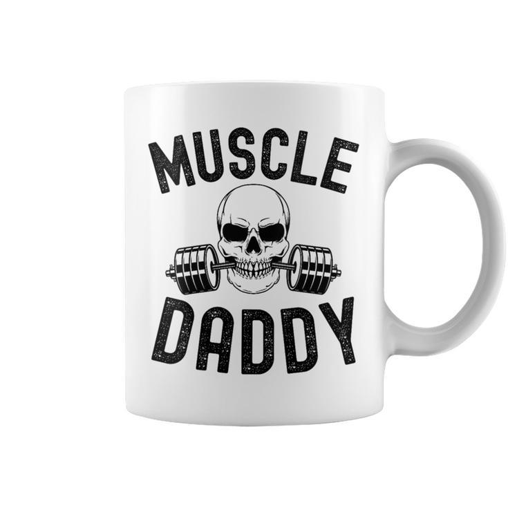 Damen Muscle Daddy Gewichtheber Skelett Langhantel Papa Workout Mit-Ausschnitt Tassen