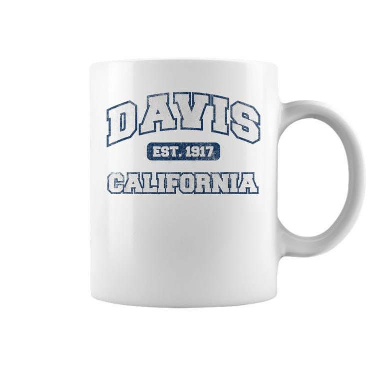 Davis California Varsity Vintage Style Coffee Mug