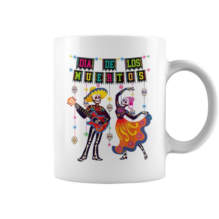 Dia De Los Muertos Day Of Dead Skeleton Dancing Couple Coffee Mug