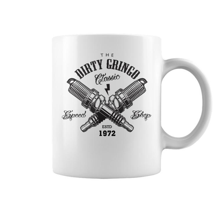The Dirty Gringo Crossed Spark Plugs Ratrod Coffee Mug