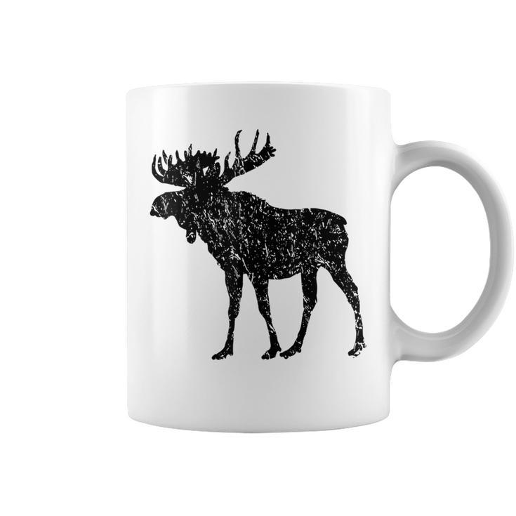 Distressed Moose Gear Vintage Silhouette Weathered Coffee Mug