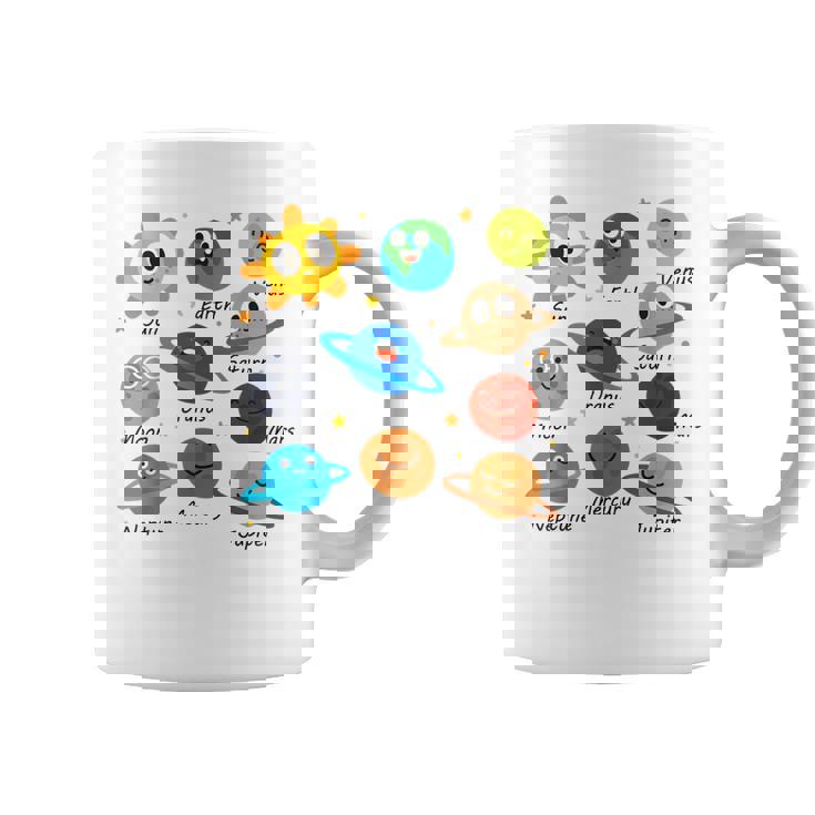 Divertido Pijama Con Sistema Solar Diseño De Astrónomos Taza de café