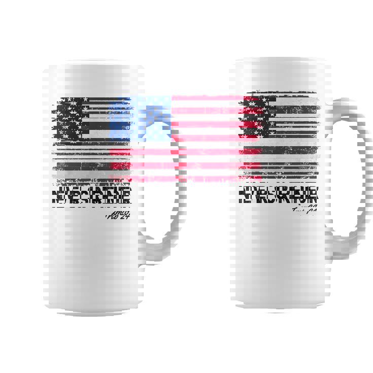 Donald Trump Nunca Rendirá A Trump 2024 Pro Trump Taza de café