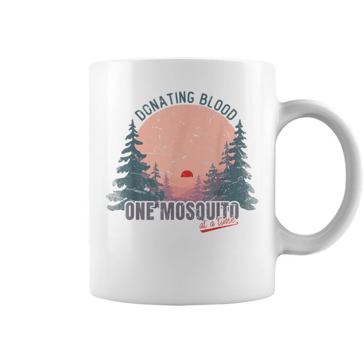 Donating Blood One Mosquito At A Time Camping Coffee Mug